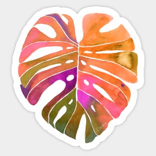 Swiss Cheese Monstera - Rainbow Sticker